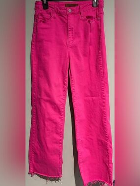 Judy Blue Hot Pink Straight Leg Jeans
